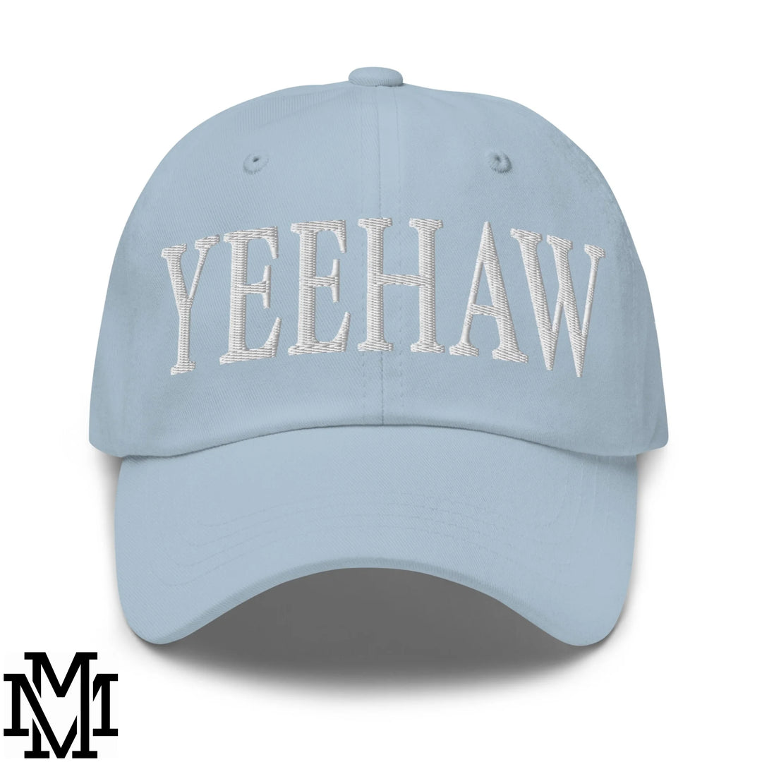 Yeehaw Embroidered Unstructured Dad Hat - Light Blue