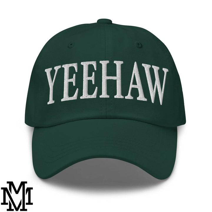 Yeehaw Embroidered Unstructured Dad Hat - Spruce