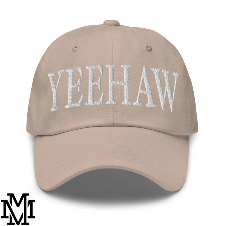 Yeehaw Embroidered Unstructured Dad Hat - Stone